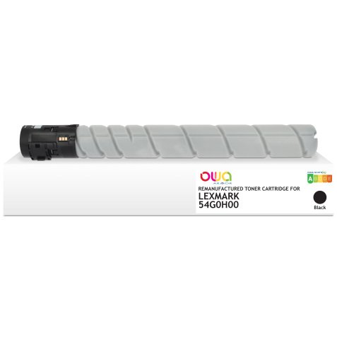 Toner remanufacturé OWA - standard - Noir - pour LEXMARK 54G0H00