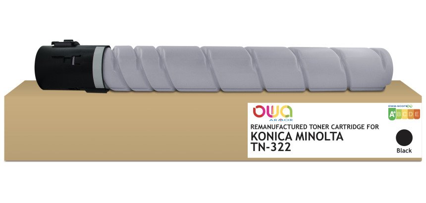 Toner remanufacturé OWA - standard - Noir - pour KONICA MINOLTA TN-322