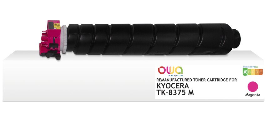 Toner remanufacturé OWA - standard - Magenta - pour KYOCERA TK-8375M
