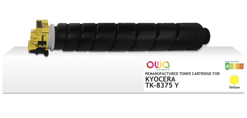 Toner remanufacturé OWA - standard - Jaune - pour KYOCERA TK-8375Y