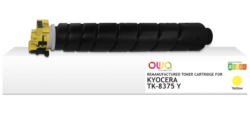 Toner remanufacturé OWA - standard - Jaune - pour KYOCERA TK-8375 Y