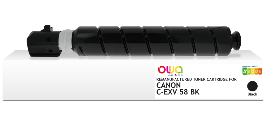 Toner remanufacturé OWA - standard - Noir - pour CANON C-EXV58K