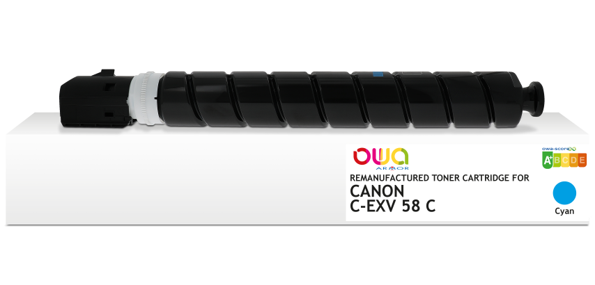 OWA Remanufactured Toner - Standard - Cyan - for CANON C-EXV58C