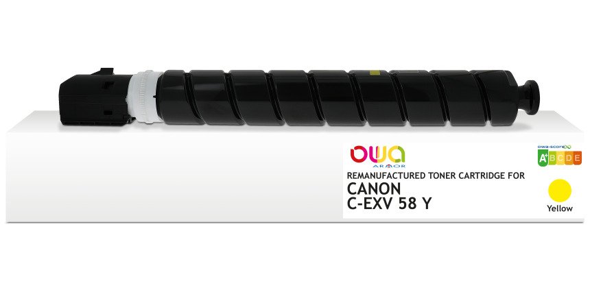 Toner remanufacturé OWA - standard - Jaune - pour CANON C-EXV58Y