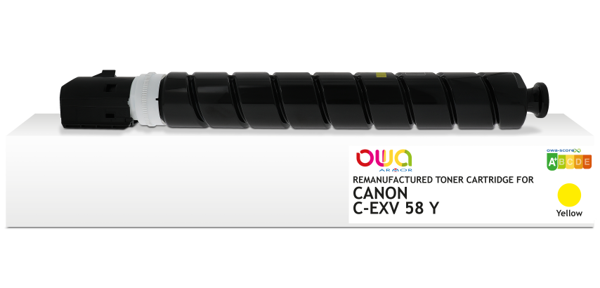 Toner remanufacturé OWA - standard - Jaune - pour CANON C-EXV58Y