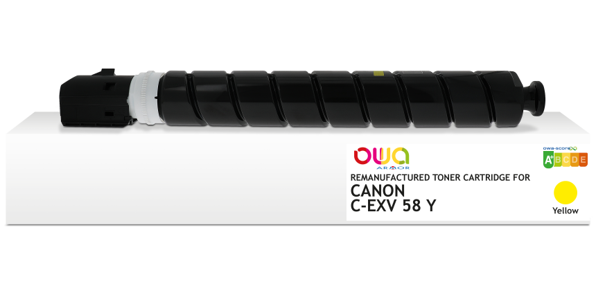 Toner remanufacturé OWA - standard - Jaune - pour CANON C-EXV 58 Y