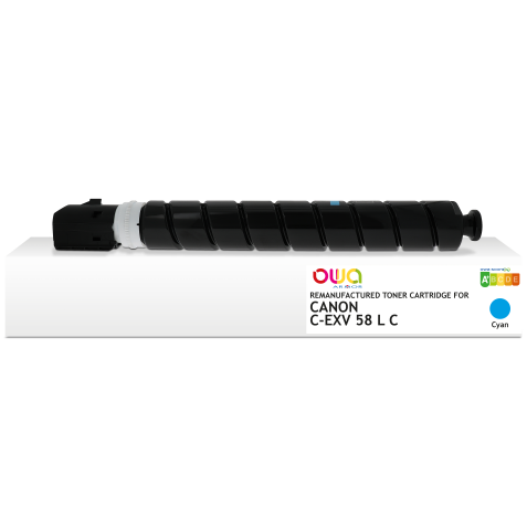 Toner remanufacturé OWA - standard - Cyan - pour CANON C-EXV 58 L C