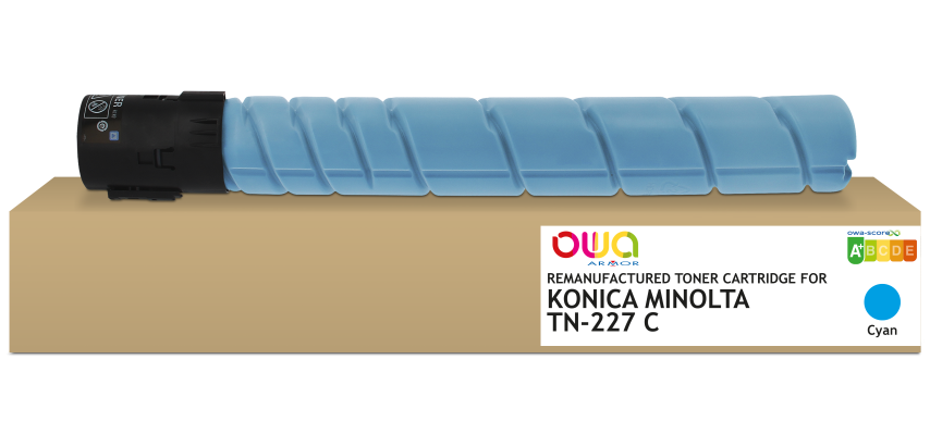 Toner remanufacturé OWA - standard - Cyan - pour KONICA MINOLTA TN-227C