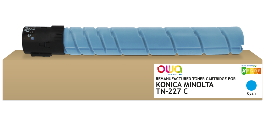 Toner remanufacturé OWA - standard - Cyan - pour KONICA MINOLTA TN-227C