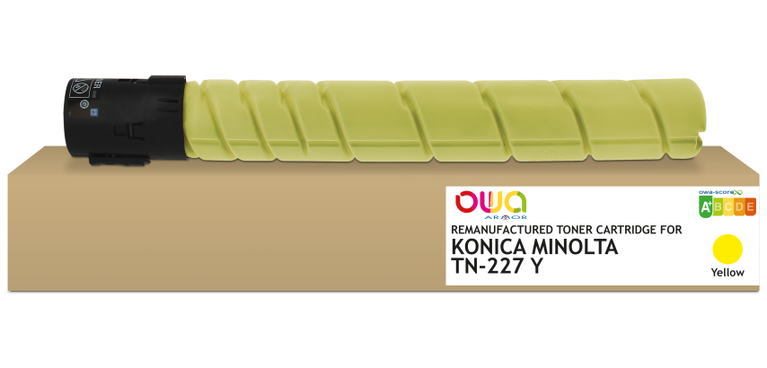 Toner remanufacturé OWA - standard - Jaune - pour KONICA MINOLTA TN-227Y