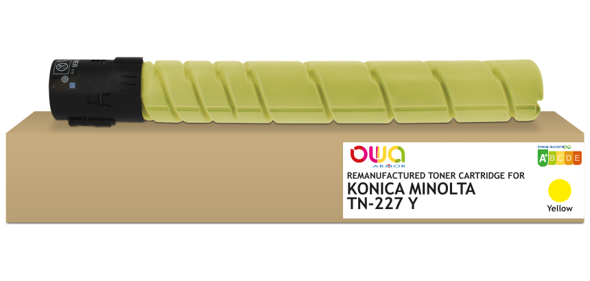Toner remanufacturé OWA - standard - Jaune - pour KONICA MINOLTA TN-227Y
