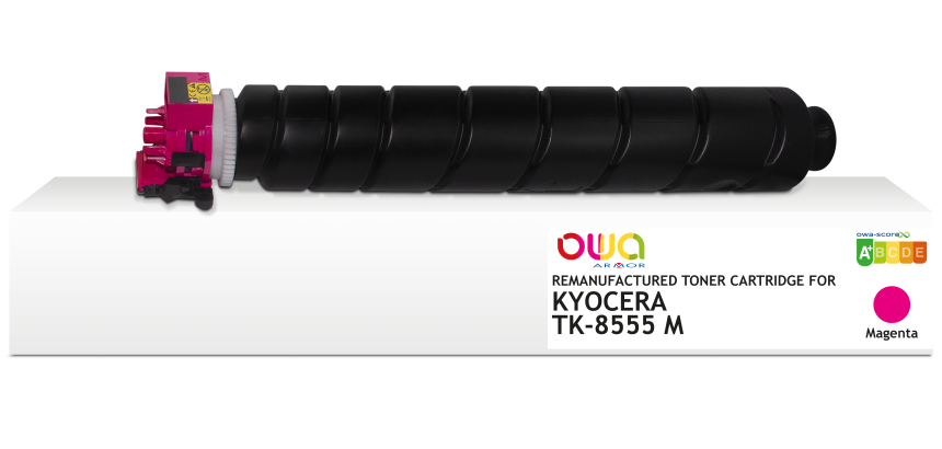 Toner remanufacturé OWA - standard - Magenta - pour KYOCERA TK-8555M