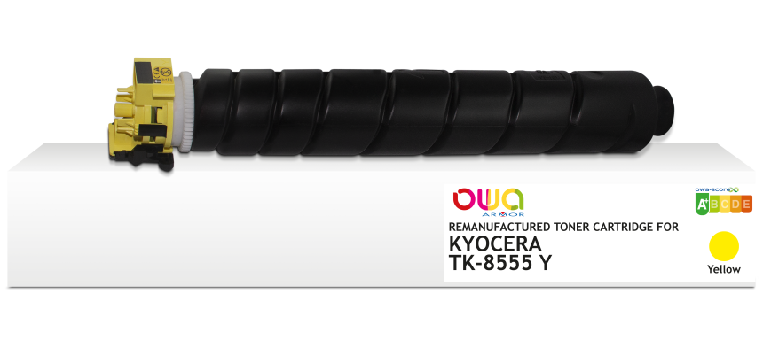 Toner remanufacturé OWA - standard - Jaune - pour KYOCERA TK-8555Y
