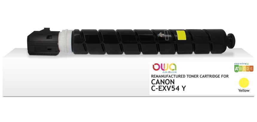 Toner remanufacturé OWA - standard - Jaune - pour CANON C-EXV54 Y, CANON C-EXV54 Y