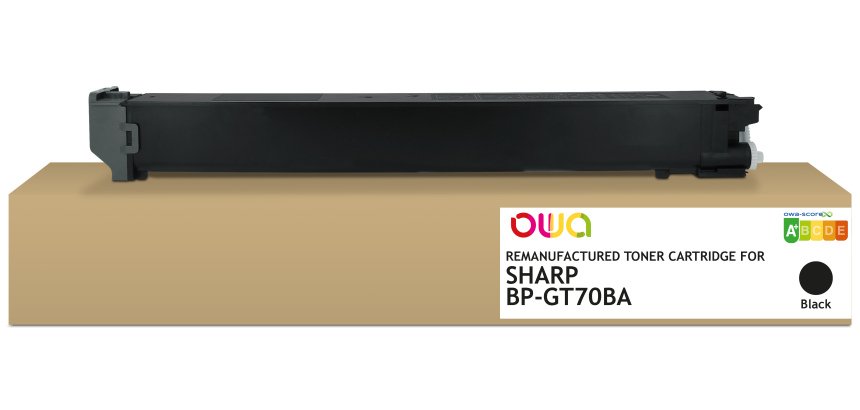 Toner opnieuw vervaardigd OWA - standaard - Zwart - voor SHARP BP-GT70BA
