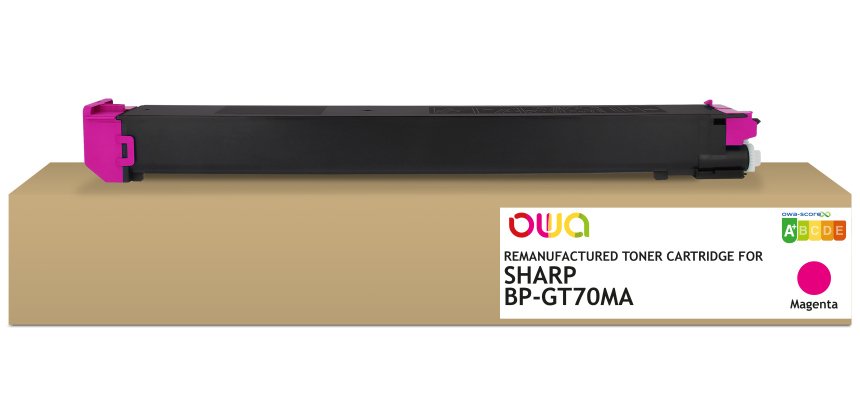 Toner remanufacturé OWA - standard - Magenta - pour SHARP BP-GT70MA