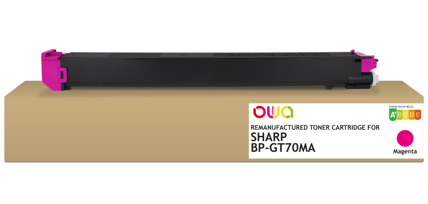 Toner remanufacturé OWA - standard - Magenta - pour SHARP BP-GT70MA