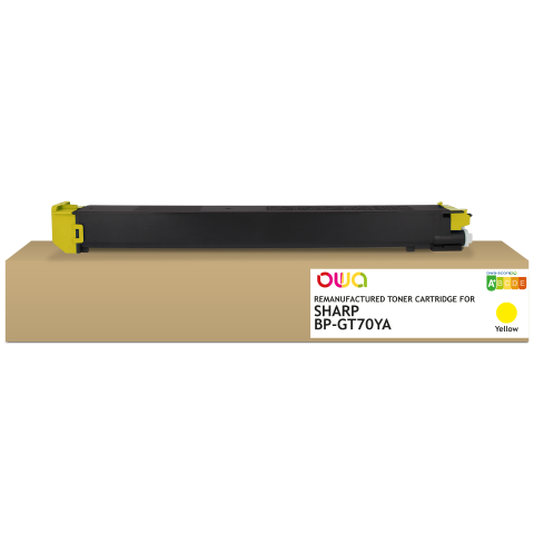 Tóner remanufacturado OWA - estándar - Amarillo - para SHARP BP-GT70YA