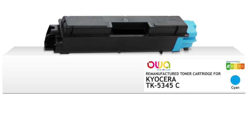 Toner remanufacturé OWA - standard - Cyan - pour KYOCERA TK-5345C
