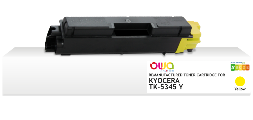 Toner remanufacturé OWA - standard - Jaune - pour KYOCERA TK-5345Y