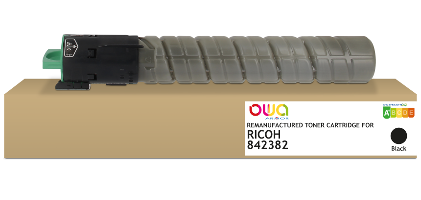 Toner remanufacturé OWA - standard - Noir - pour RICOH 842382