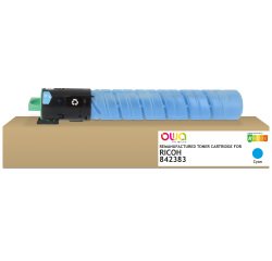 Toner remanufacturé OWA - standard - Cyan - pour RICOH 842383, 842602