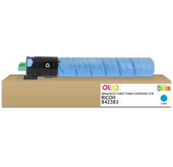 Toner remanufacturé OWA - standard - Cyan - pour RICOH 842383, 842602