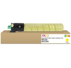 Toner remanufacturé OWA - standard - Jaune - pour RICOH 842385, 842604