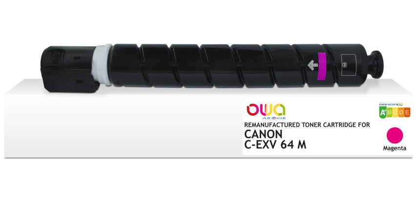 Toner remanufacturé OWA - standard - Magenta - pour CANON C-EXV64M