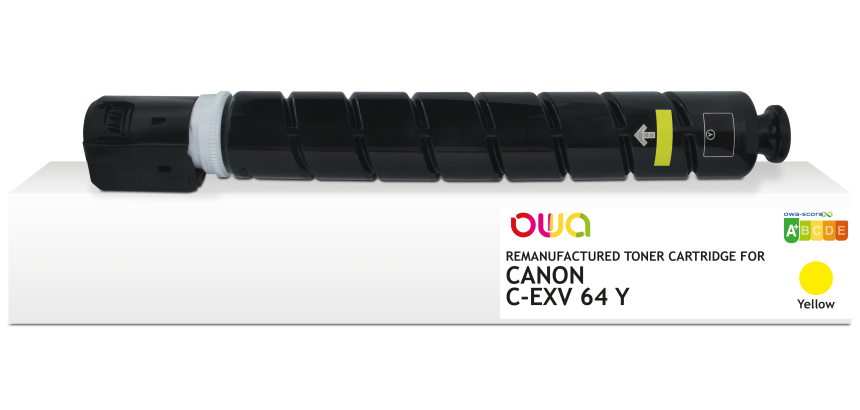 Toner remanufacturé OWA - standard - Jaune - pour CANON C-EXV 64