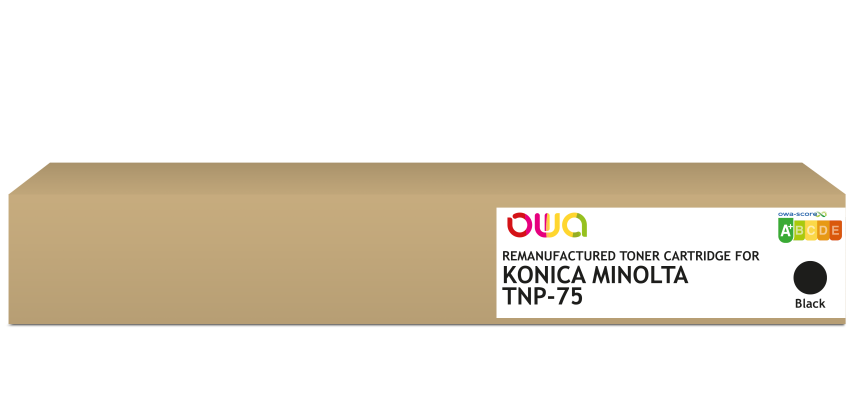 Remanufactured Toner OWA - Standard - Black - for KONICA MINOLTA TNP-75