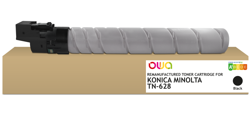 Toner remanufacturé OWA - standard - Noir - pour KONICA MINOLTA TN-628