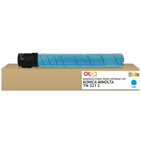 Toner remanufacturé OWA - standard - Cyan - pour KONICA MINOLTA TN-321 C, DEVELOP A33K4D0, OLIVETTI B1037, KONICA MINOLTA TN-321 C