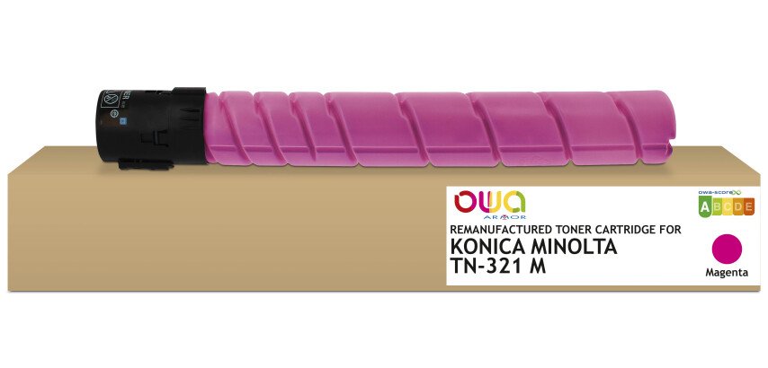 OWA Remanufactured Toner - Standard - Magenta - for KONICA MINOLTA TN-321 M, DEVELOP A33K3D0, OLIVETTI B1038