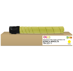 Toner remanufacturé OWA - standard - Jaune - pour KONICA MINOLTA TN-321 Y, DEVELOP A33K2D0, OLIVETTI B1039