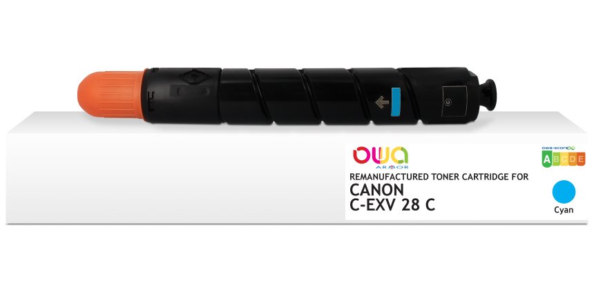 Toner remanufacturé OWA - standard - Cyan - pour CANON C-EXV28C