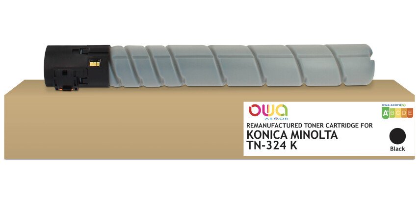 OWA Remanufactured Toner - Standard - Black - for KONICA MINOLTA TN-324 K, DEVELOP A8DA1D0, OLIVETTI B1166