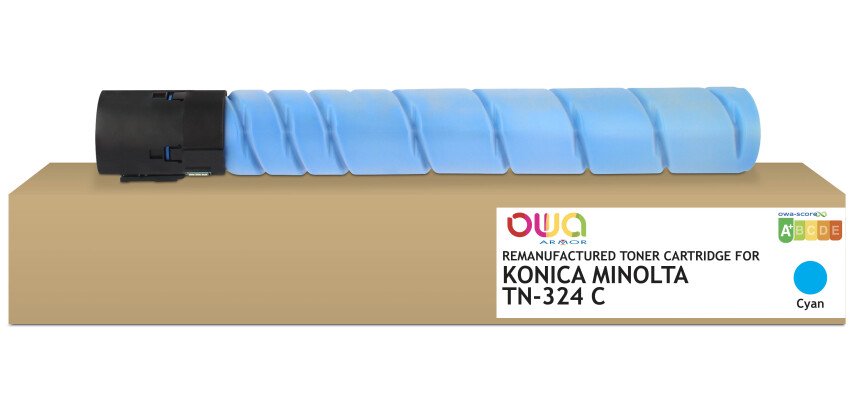 OWA Remanufactured Toner - Standard - Cyan - for KONICA MINOLTA TN-324C, DEVELOP A8DA4D0, OLIVETTI B1167