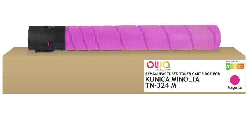 Toner remanufacturé OWA - standard - Magenta - pour KONICA MINOLTA TN-324 M, DEVELOP A8DA3D0, OLIVETTI B1168