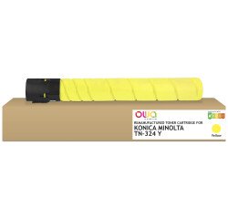 Toner remanufacturé OWA - standard - Jaune - pour KONICA MINOLTA TN-324 Y, DEVELOP A8DA2D0, OLIVETTI B1169