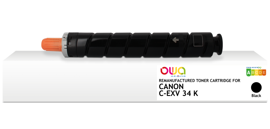 Toner remanufacturé OWA - standard - Noir - pour CANON C-EXV34K