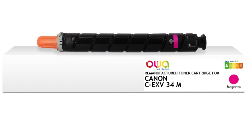 Toner remanufacturé OWA - standard - Magenta - pour CANON C-EXV34M