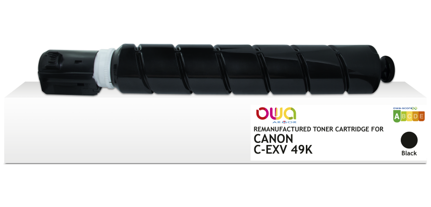 OWA Toner remanufacturé Equivalent CANON C-EXV49K pour imprimante laser