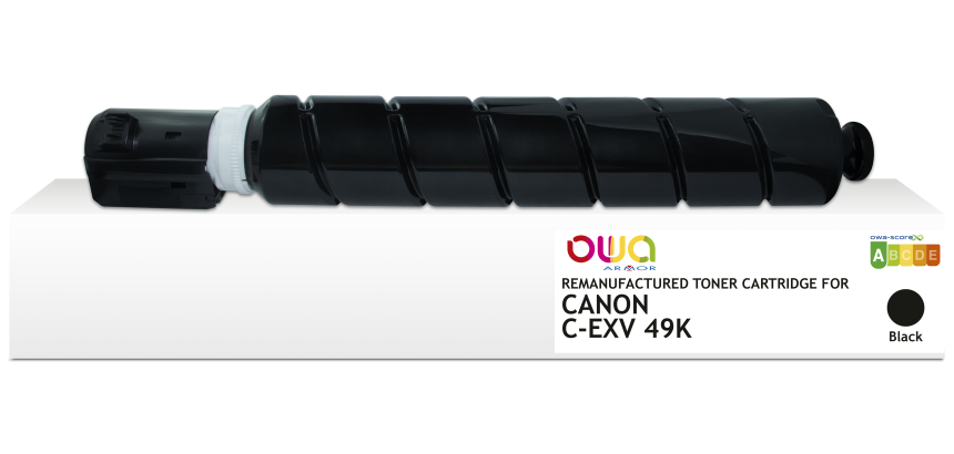 OWA Toner remanufacturé Equivalent CANON C-EXV49K pour imprimante laser
