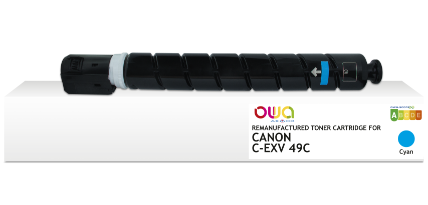 OWA Toner remanufacturé couleur séparée compatible CANON C-EXV 49 pour imprimante laser
