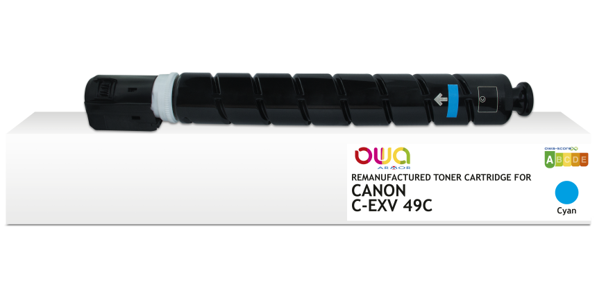 OWA Toner remanufacturé couleur séparée compatible CANON C-EXV 49 pour imprimante laser
