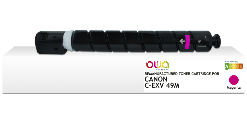 OWA Toner remanufacturé couleur séparée compatible CANON C-EXV 49 pour imprimante laser