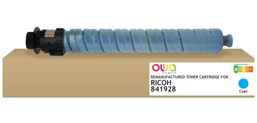 Toner remanufacturé OWA - standard - Cyan - pour RICOH 841928