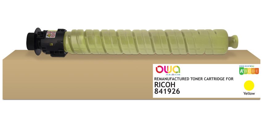 Toner remanufacturé OWA - standard - Jaune - pour RICOH 841926