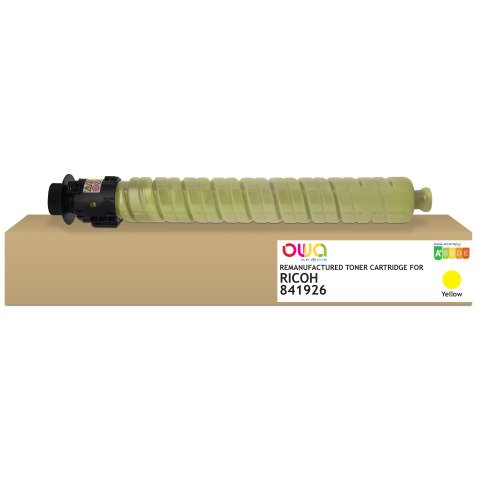 Toner remanufacturé OWA - standard - Jaune - pour RICOH 841926